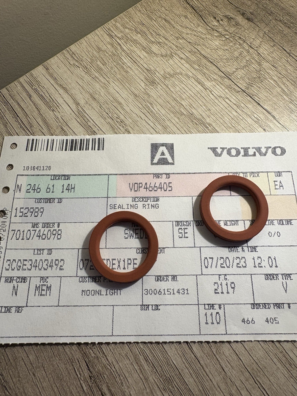 NOS OEM VOLVO PENTA PACKAGE OF 2 PENTA O-RINGS 466405   K149-26