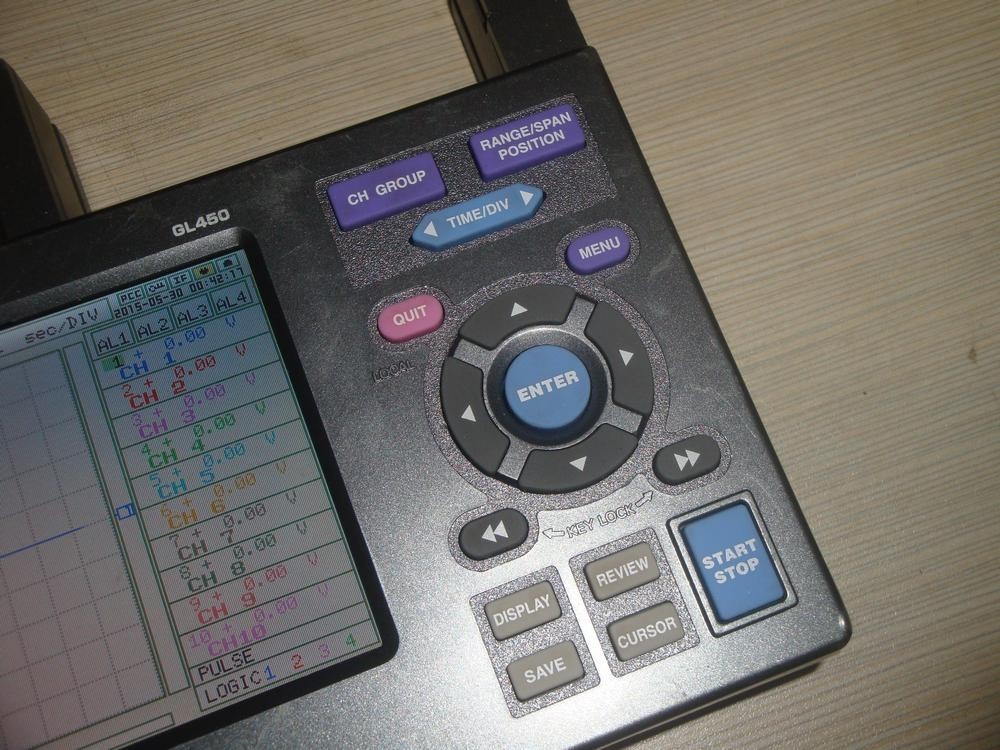 Graphtec Data Logger GL450 midi LOGGER W/O Input Amplifier Module