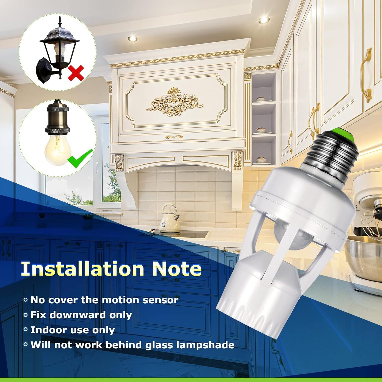 Infrared PIR Motion Sensor E27 LED Light Lamp Bulb Holder Socket Switch 110/220V