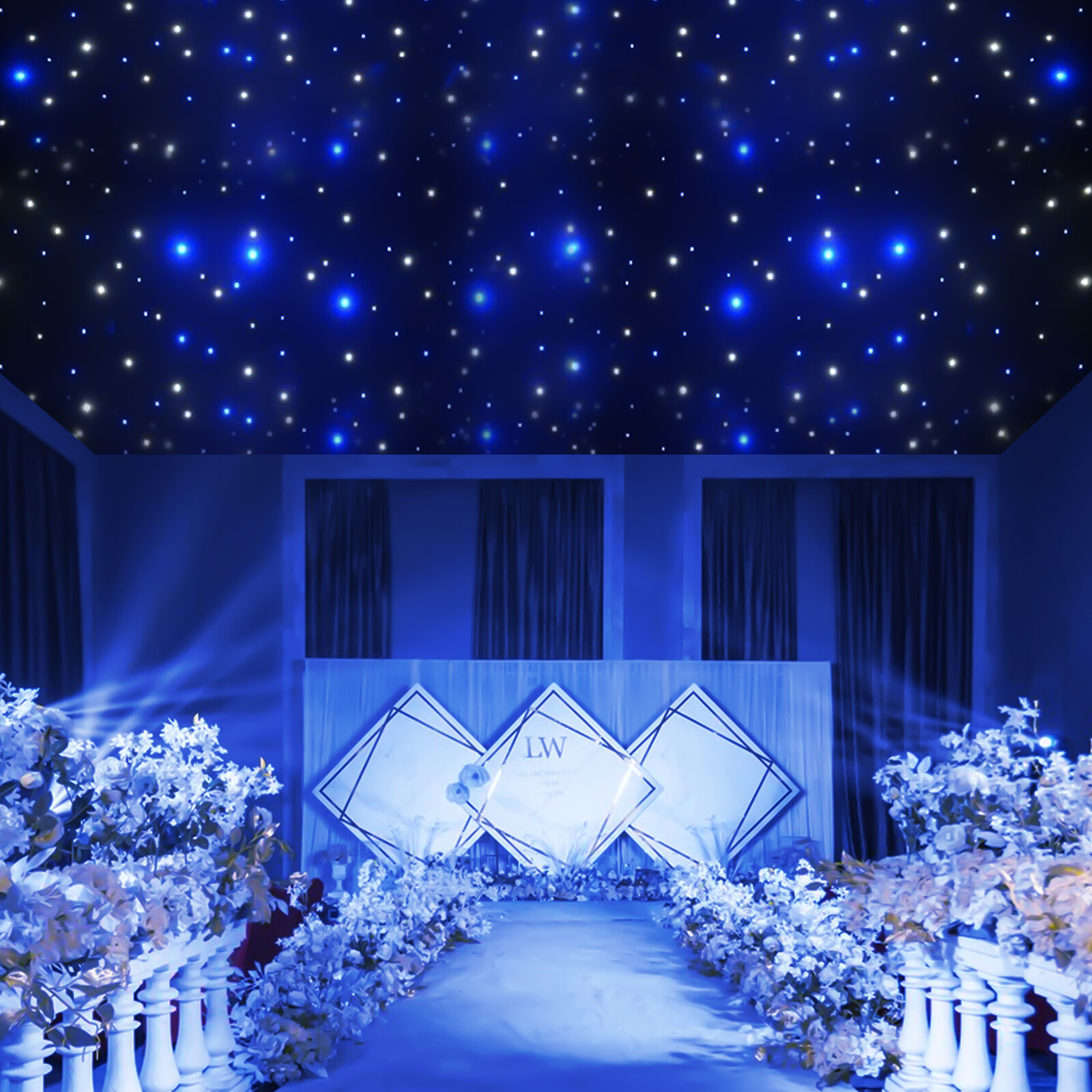 20x10FT DMX512 LED Star Stage Backdrop Curtain Background Starry Sky +Controller