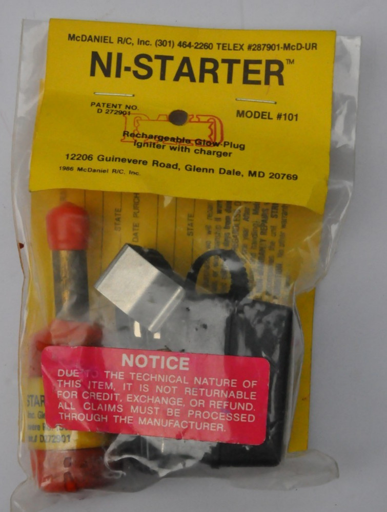 NOS SEALED RC MODELING MCDANIEL 1.5" NI-STARTER (#101)