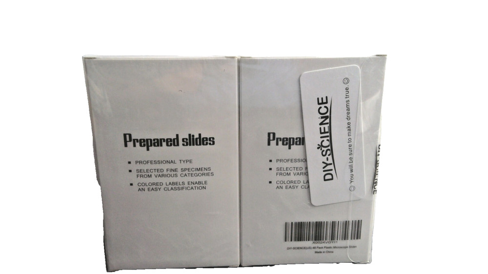 DIY-Science Prepared Microscope Slides 48 Slides Professional Type New G12