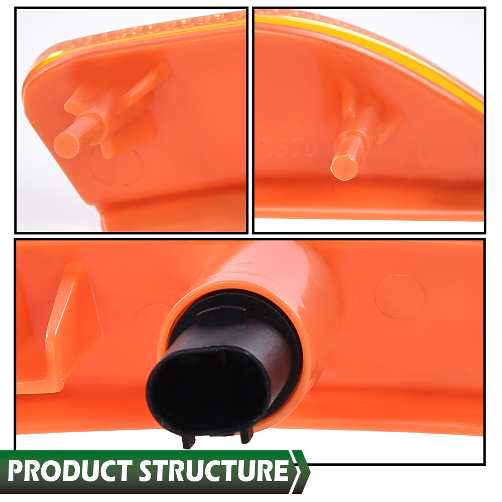 Amber Side Marker Light Fit For 2015-2017 Chrysler 200 Front Left & Right Side