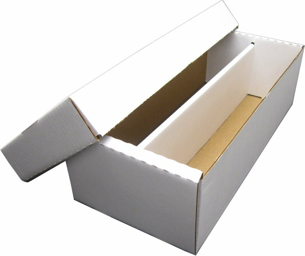 1600 Ct Count Shoe Box 2-Row Trading Card Storage Box SHIPS FLAT NEEDS ASSEMBLY