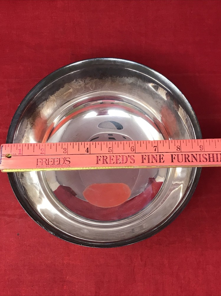 Vintage NEWPORT GORHAM 9" x 4.25" Silver Plated Footed Silverplate Bowl YB79