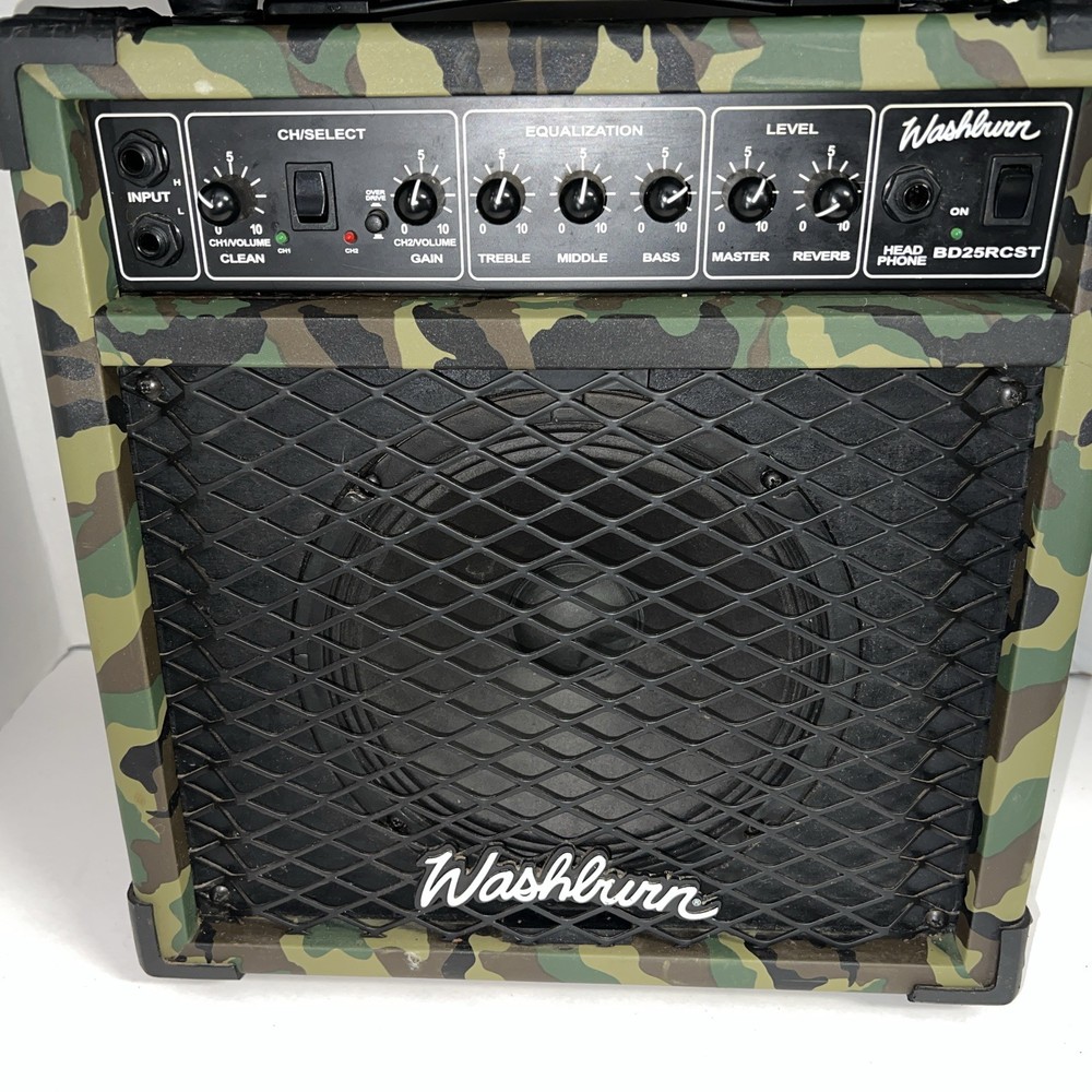 Washburn Bad Dog BD25RCST 25-Watt Solid-State Mini Stack Camo Limited Edition