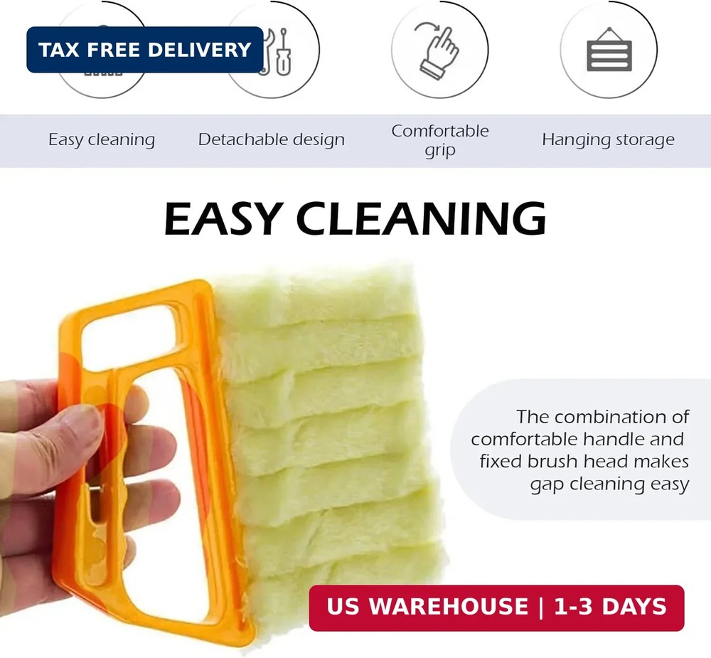 2PCS Blind Cleaner Duster Tool, Microfiber Washable Handheld Mini Duster Brush,