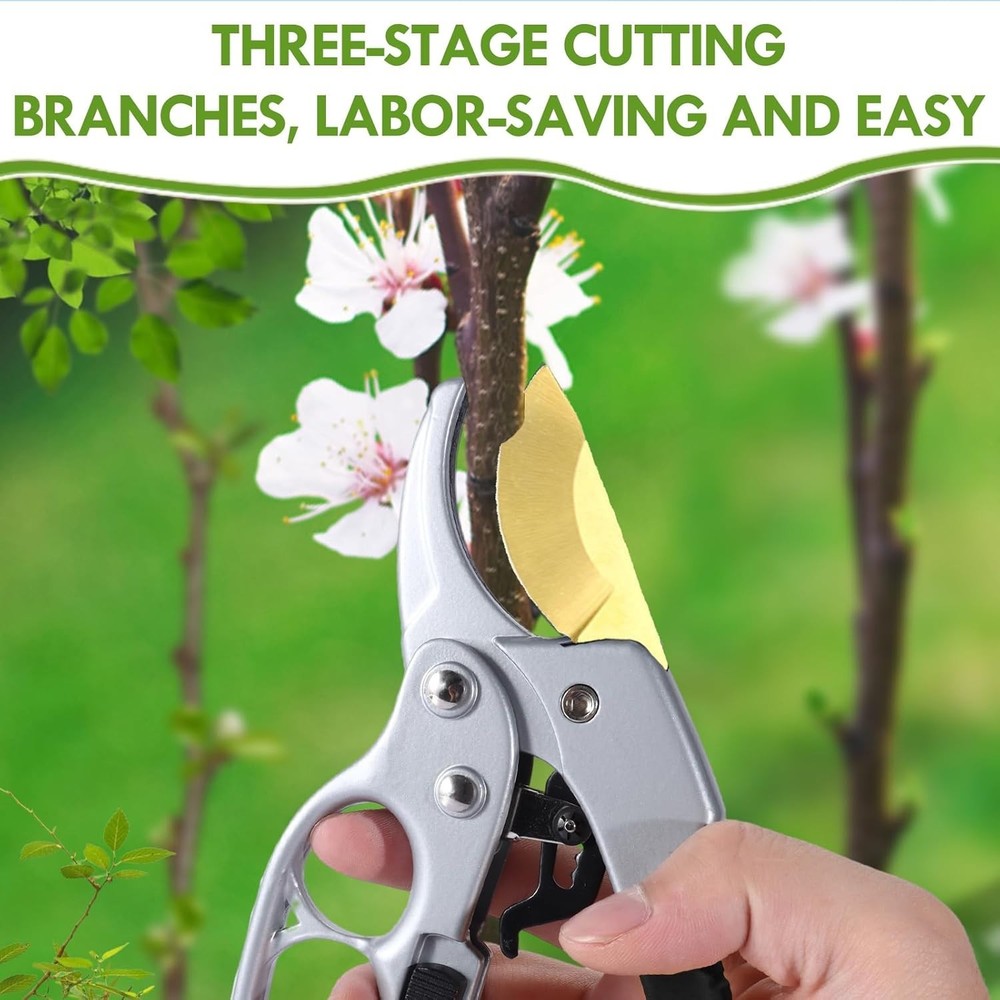 Ultra Sharp Titanium Steel Pruning Shears - Effortless Cutting for Weak Hands