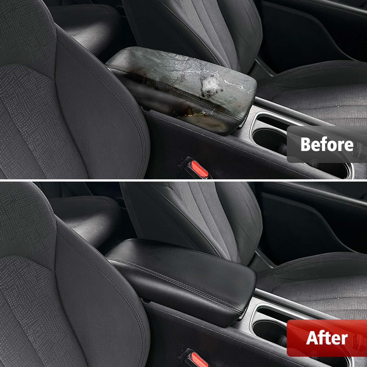 Center Console Lid Armrest Cover Replacement Black for Chrysler 200 2015-2019