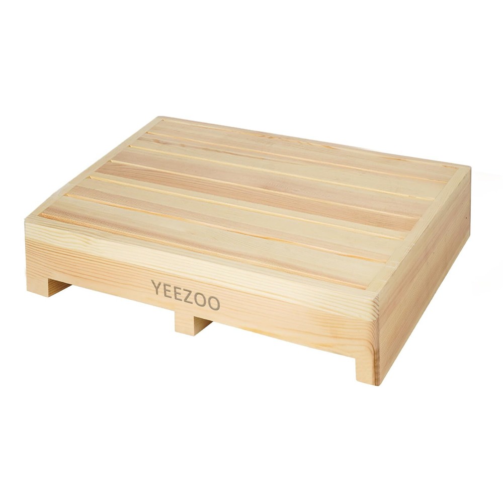 Wooden One Step Stool Solid Pine Wood Step Riser With Nonslip Pads Wood Step Sto