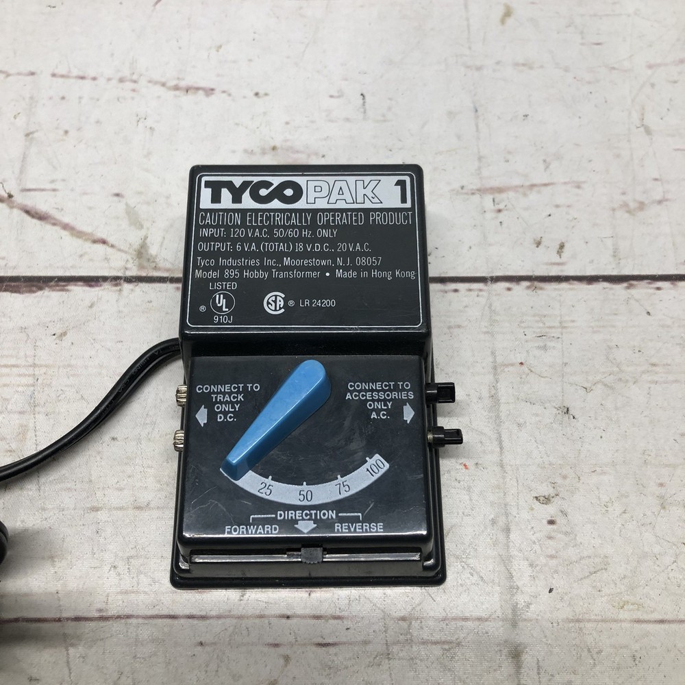 TYCO PAK 1 Model 895 Hobby Transformer Power Pack Train Controller Tested