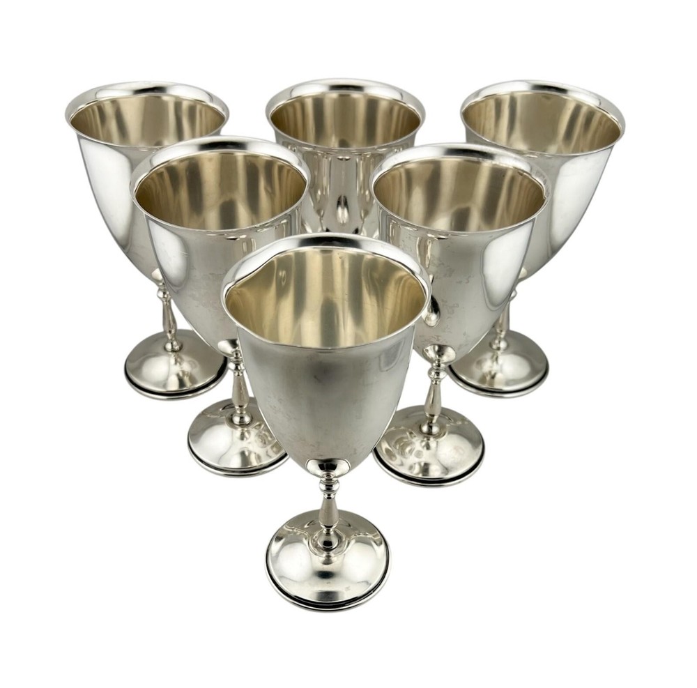 Mexican Sterling Silver Goblets - 6 Pieces