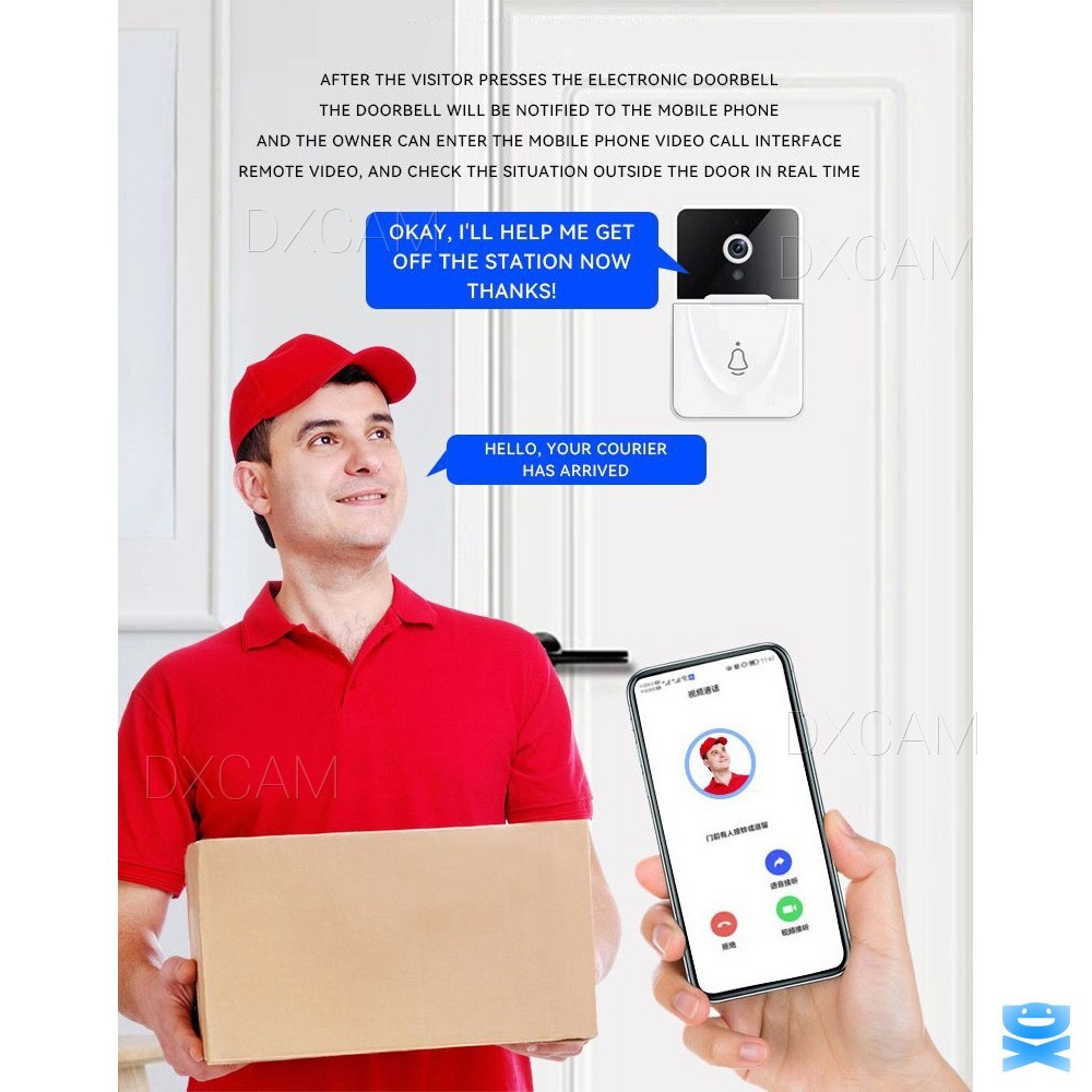 Wifi Smart Doorbell Wireless Security Intercom Video Camera Chime Door Bell Ring