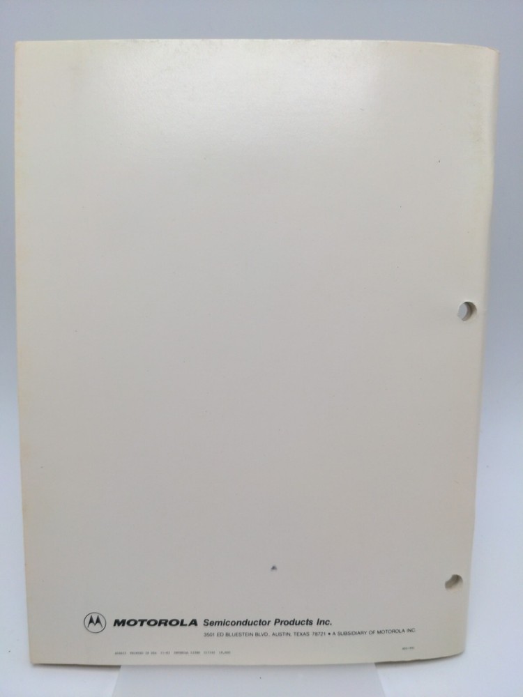 MOTOROLA MC68HC05C4 Semiconductor Chip Advance Information Reference Guide 1983