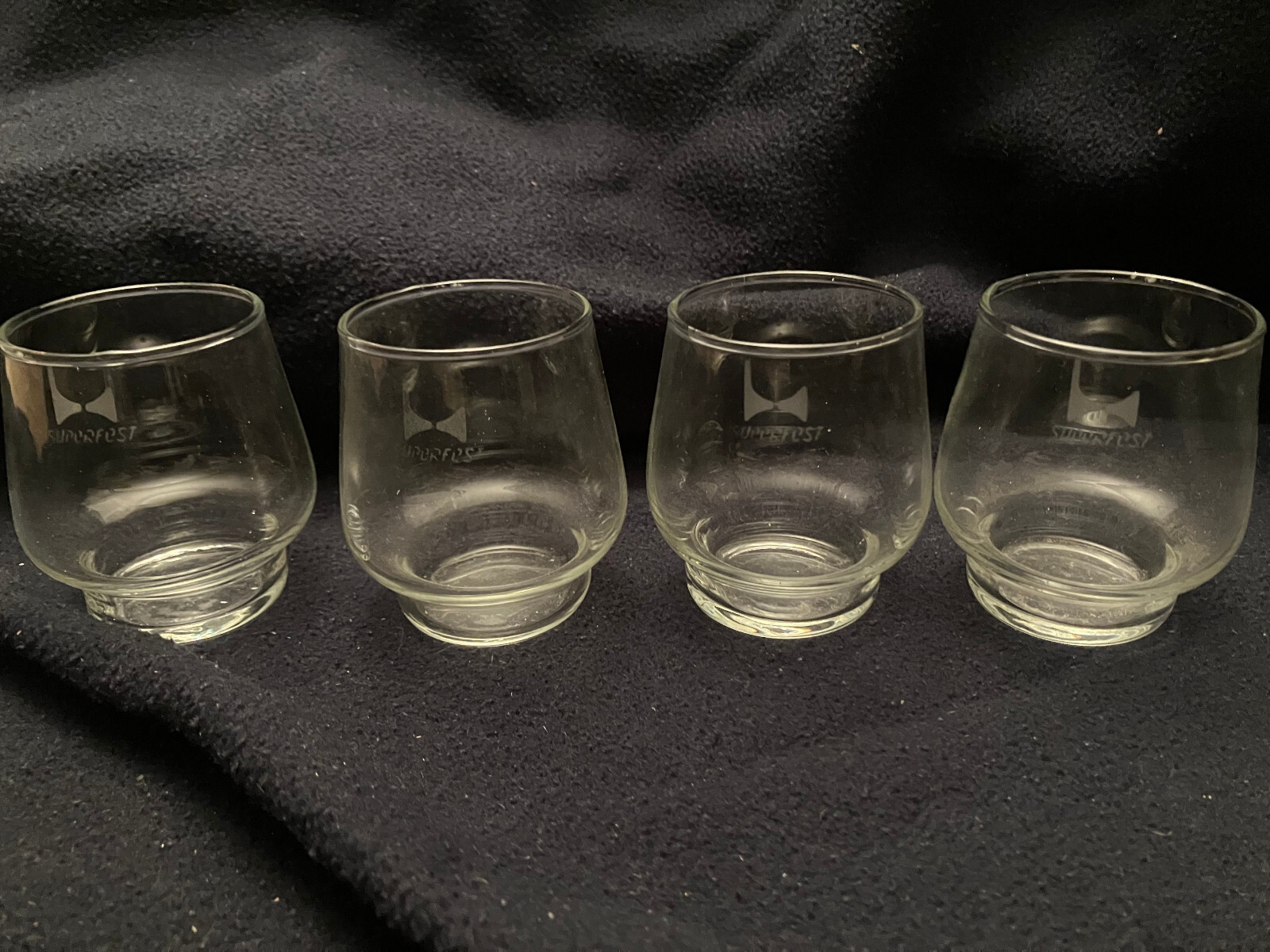 Superfest glass GDR whisky/brandy/liquer glasses - set of 4