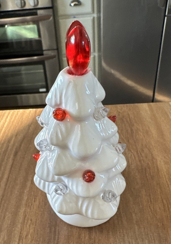 Light Up Ceramic Mini Valentine’s Day Christmas Tree 4.7”