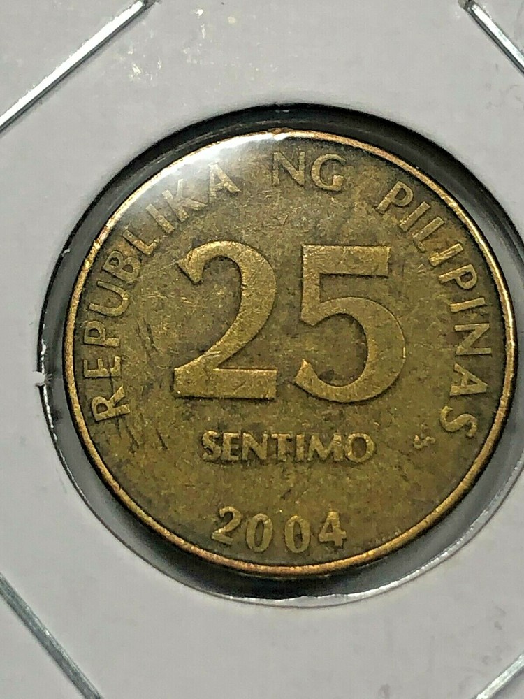 2004 Philippines 25 Sentimo Foreign Coin #574