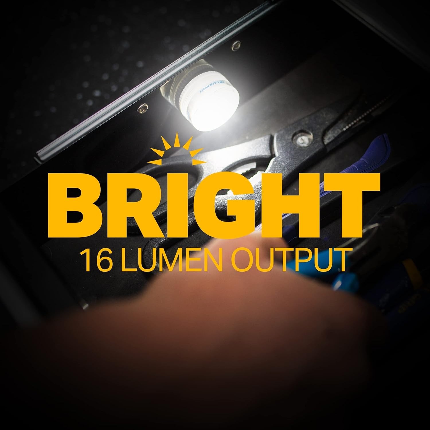 LUXPRO Waterproof Micro LED Puck Lights - Adhesive Under Cabinet Light - 5 Pack