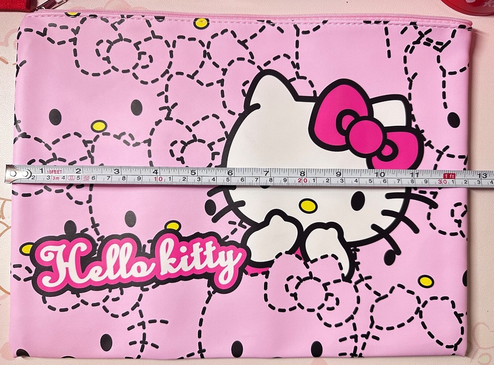 Hello Kitty A4 case folder document file zipper bag storage