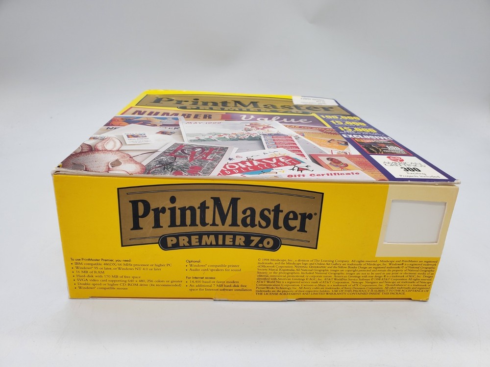 PrintMaster Premier 7.0 (Mindscape) Graphics Desktop Publishing Software