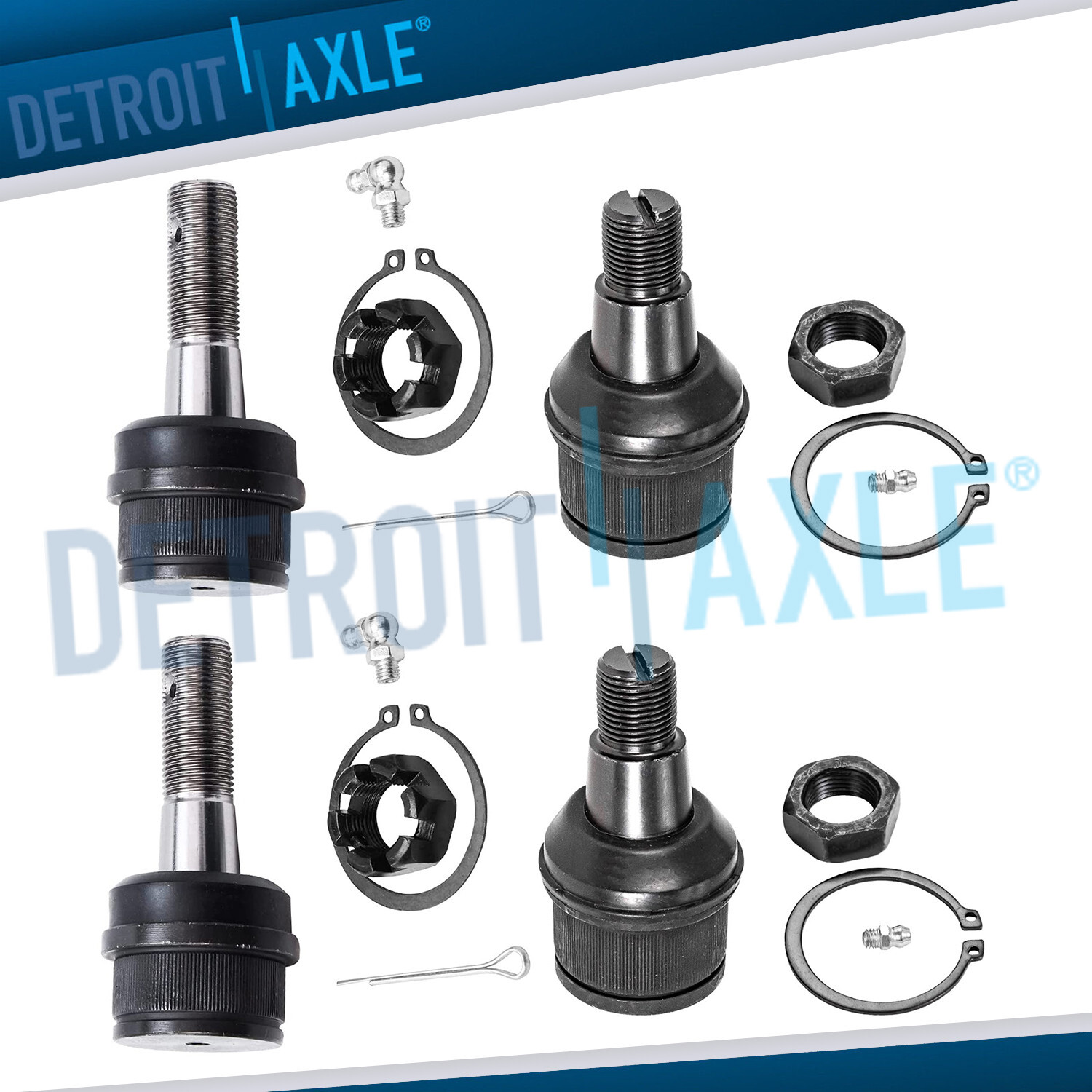4WD ONLY For Ford F-250 F-350 Super Duty Excursion Front Upper Lower Ball Joints