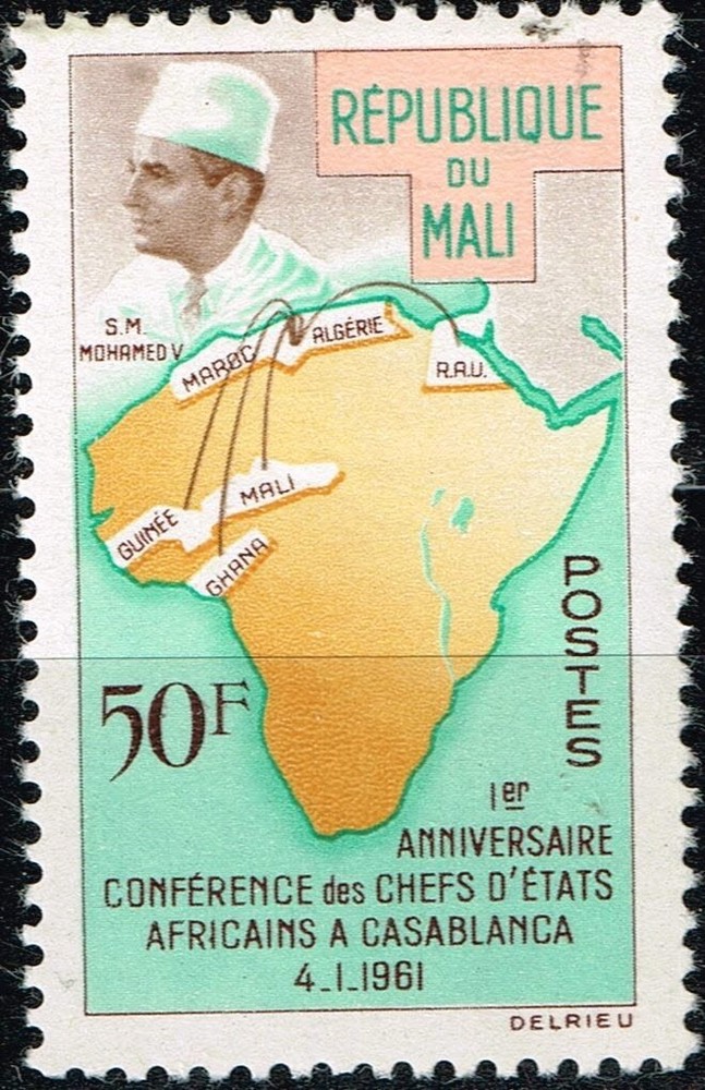Mali Africa Map stamp 1961 MNH A-24