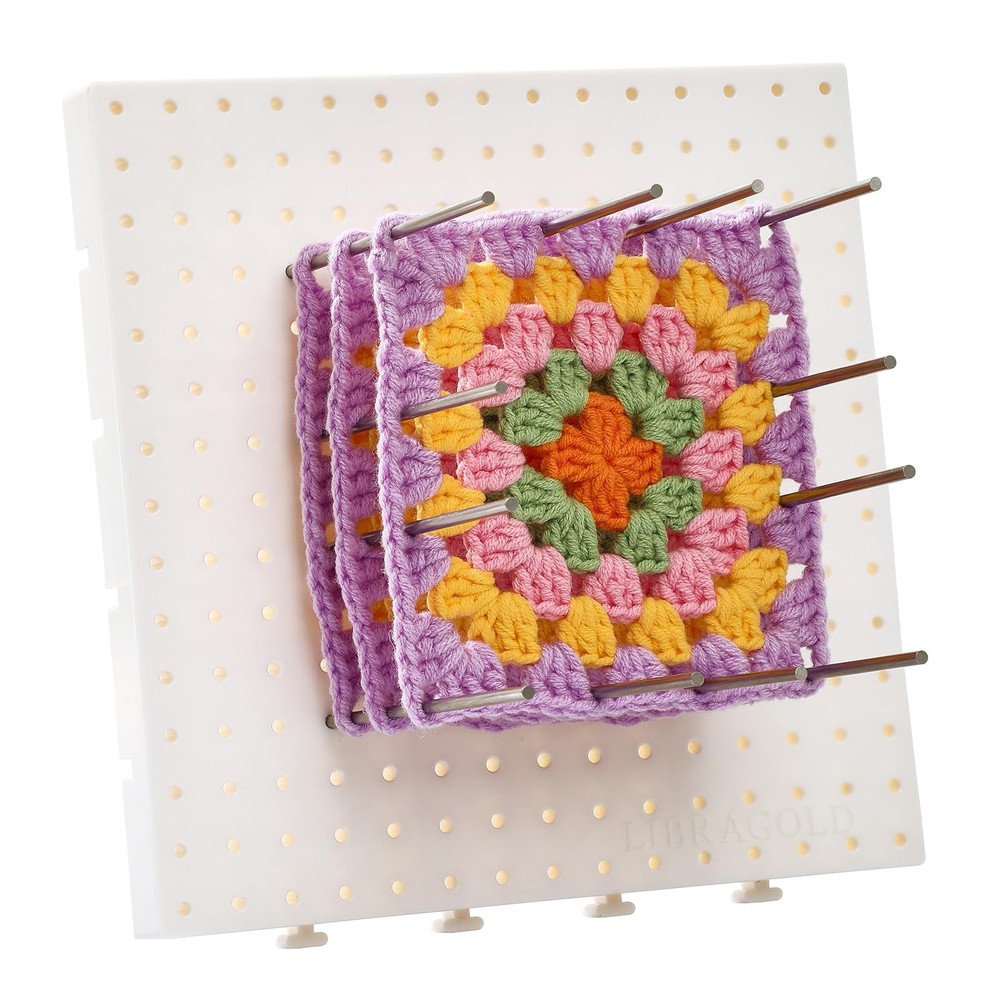 Crochet Blocking Board with Pegs Granny Square Blocking Tool