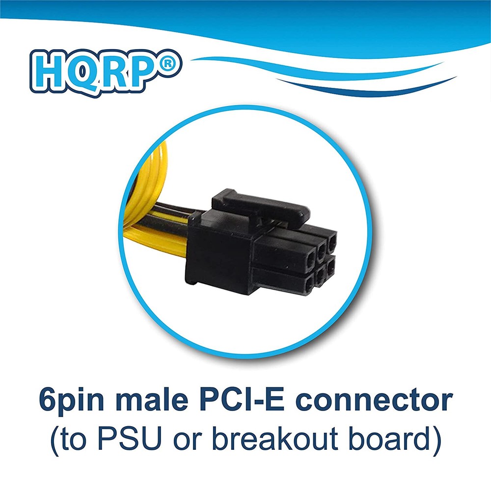 6-Pack HQRP PCI-e PCIE Power Cable for GPU or Bitcoin Mining