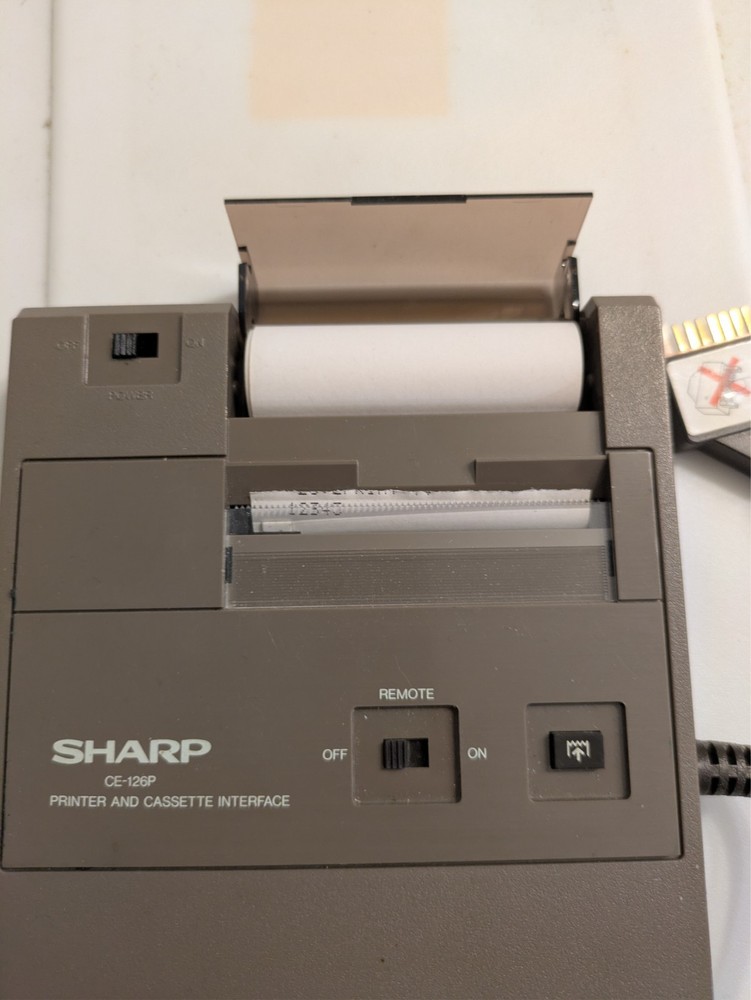 Vintage Sharp ce-126p printer + el-5400 computer both tested and working