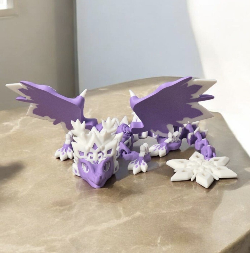 3D Printer Winter Purple Dragon