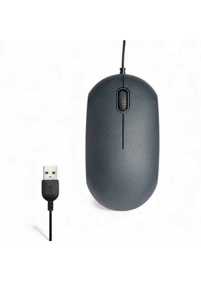 Surf ONN Optical Mouse Wired USB Scroll Wheel 3 Button Grey 6' Plug and Play