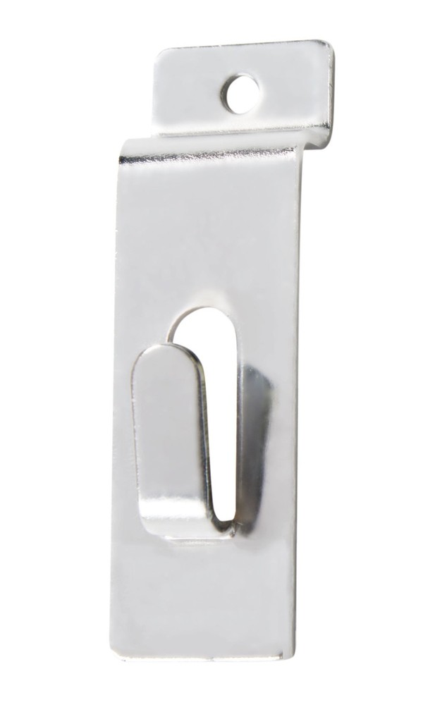 Chrome Notch Hook for Slatwall - Pack of 25