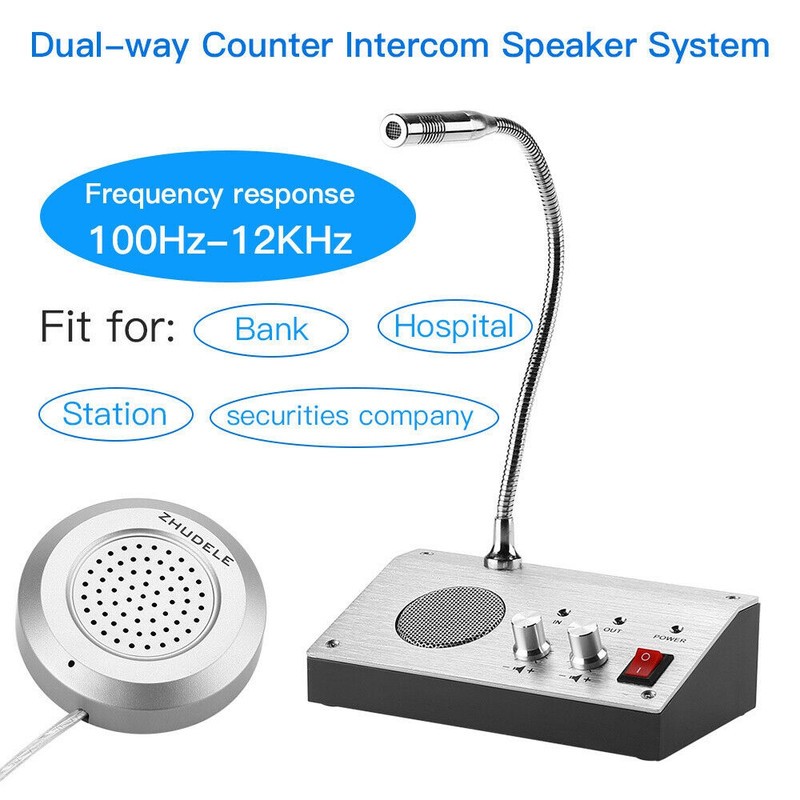Window Speaker Two-Way Counter Intercom Speaker System Two-Way Voice Dialogue