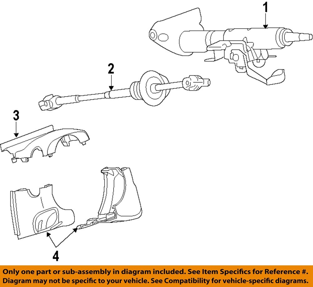 Used Steering Column fits: 2011 Buick Enclave Floor Shift Grade A