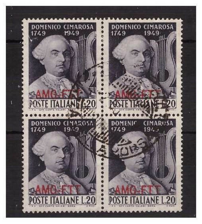 Trieste A - 1949 Cimarosa Quartina Used