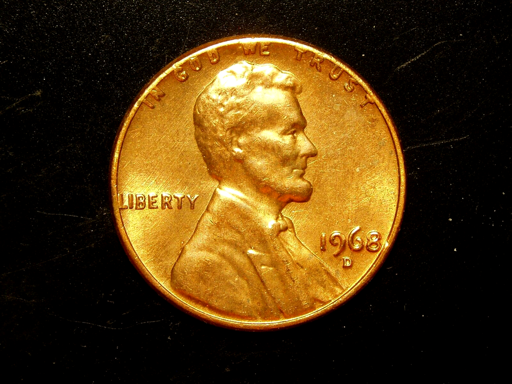 1968-D UNC LINCOLN MEMORIAL CENT #8
