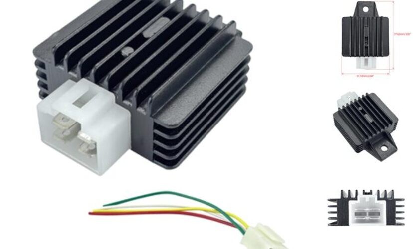 4-Pin Full-Wave Voltage Regulator Rectifier for GY6 Engine – Compatible with