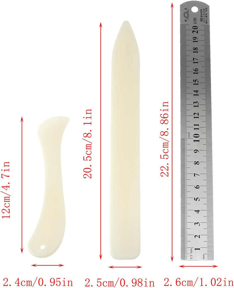 2Pcs Bone Folder, Scoring Tool Irregular Bone Paper Folder Lightweight Paper Cre
