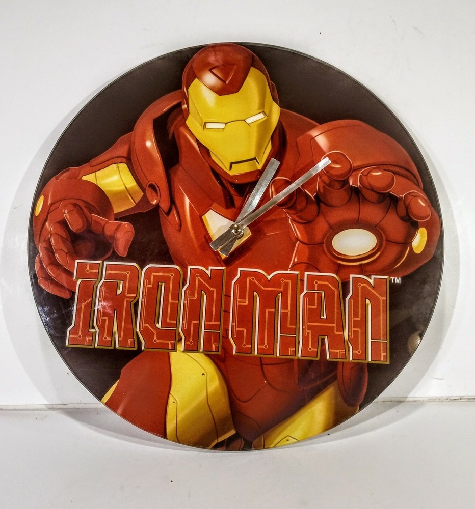 Marvel Universe Ironman Glass Wall Clock