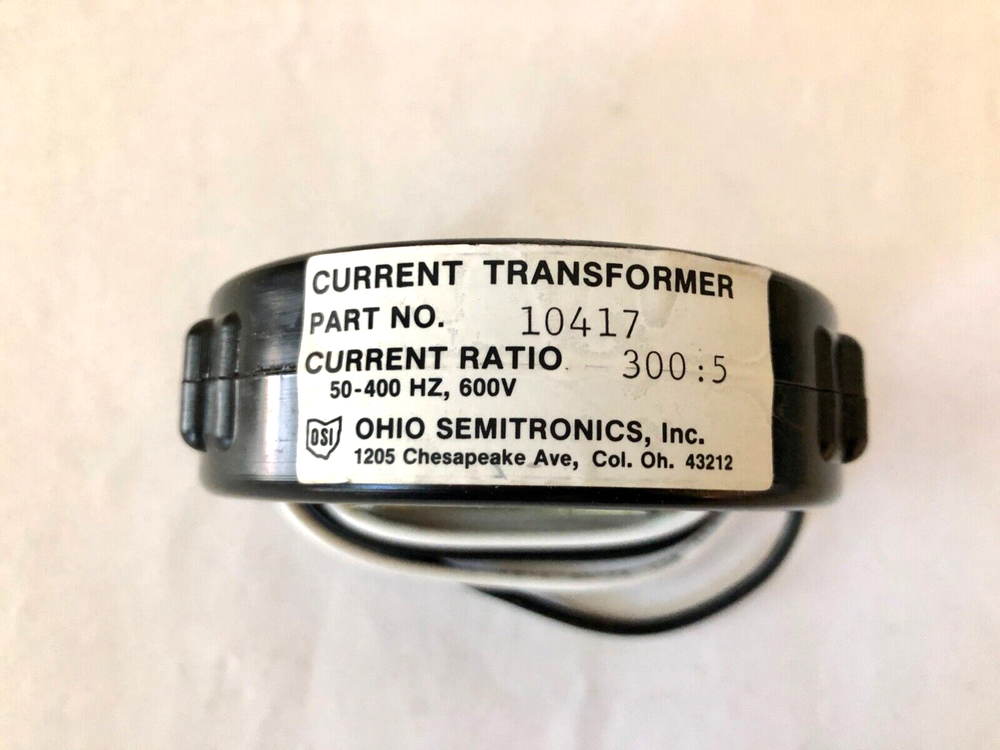 OHIO SEMITRONICS 10417 CURRENT TRANSFORMER 300:5 RATIO