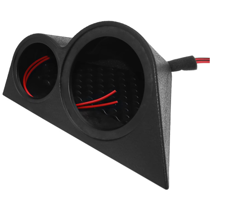 Midrange & Tweeter Dash Mount Housing Pods Boxes 2-Way Installation Kit Plastic