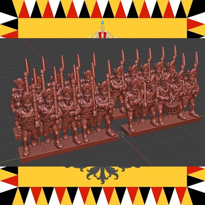 Epic Battles :  Austrian Grenadier Battalion - 7 line  plus 1 command Strips