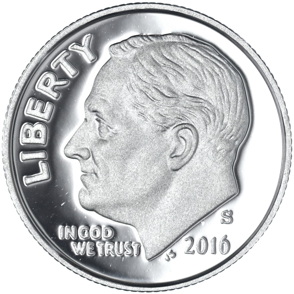 2016 S Roosevelt Dime Gem DCam Proof 90% Silver