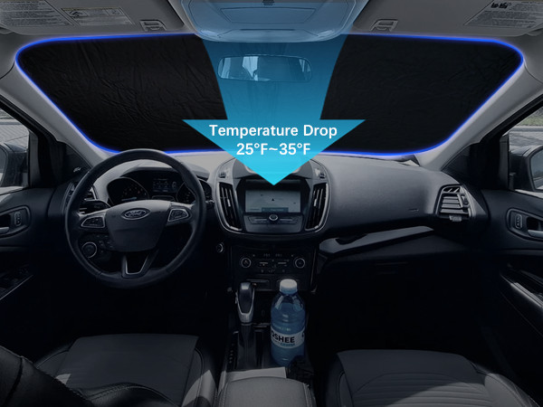 For 2013-2019 Ford Escape Windshield Sun Shade Heat Block Foldable Protector