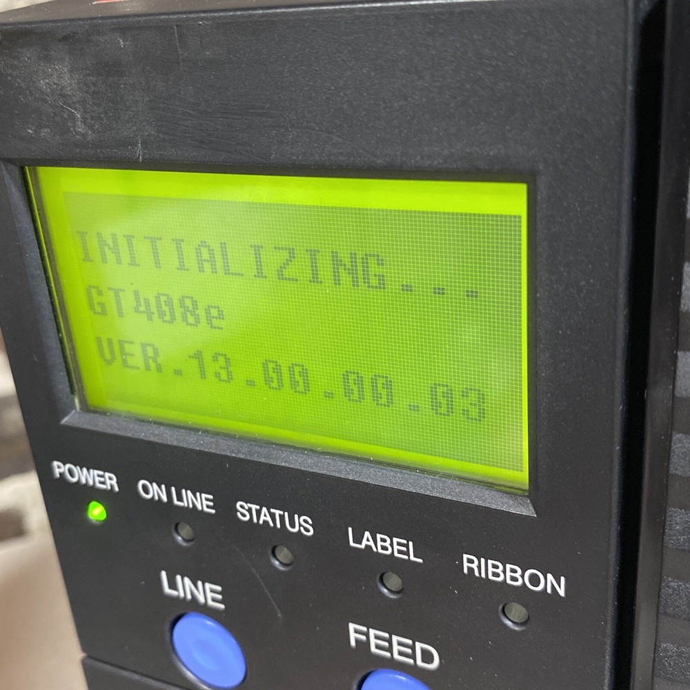 EXTRA NICE - SATO GT412E Boot Up GT408e THERMAL BARCODE PRINTER