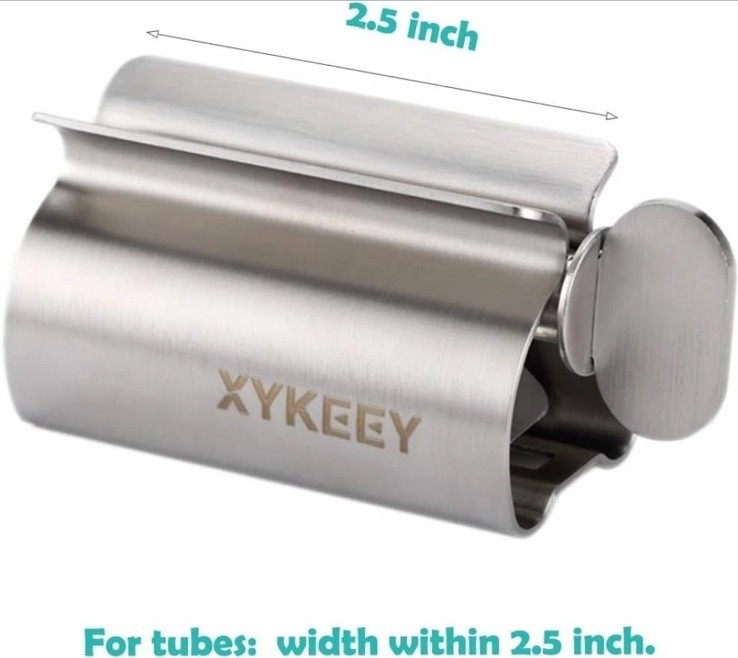 XYKEEY Set of 2 Toothpaste Squeezer Rollers, Metal Toothpaste Assorted Colors
