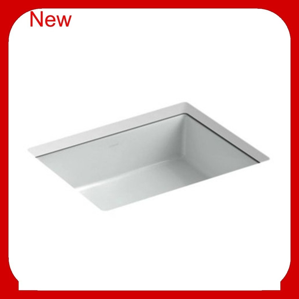 KOHLER Verticyl Ice Grey Undermount Rectangular Bathroom Sink with Overflow