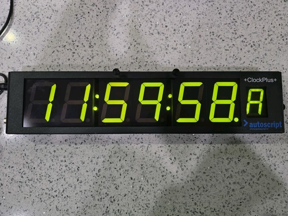 Autoscript Clock Plus LED SMPTE/EBU Timecode Display