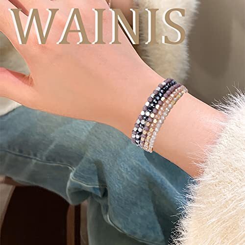 WAINIS 27-28Pcs Delicate Boho Beaded Bracelet Multi Layer Versatile A:27 Pcs