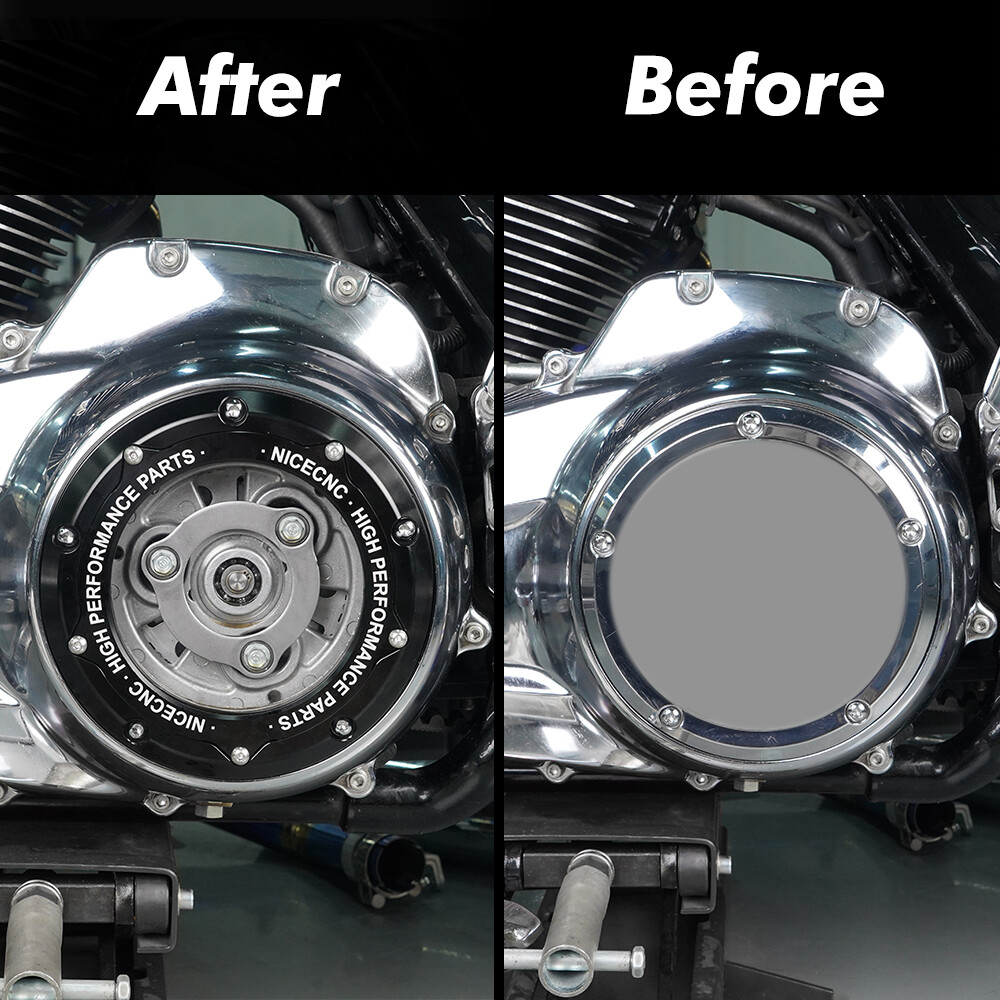 NICECNC Clear M8 Derby Cover For Harley Road King FLHR/Street Glide FLHX 16-22